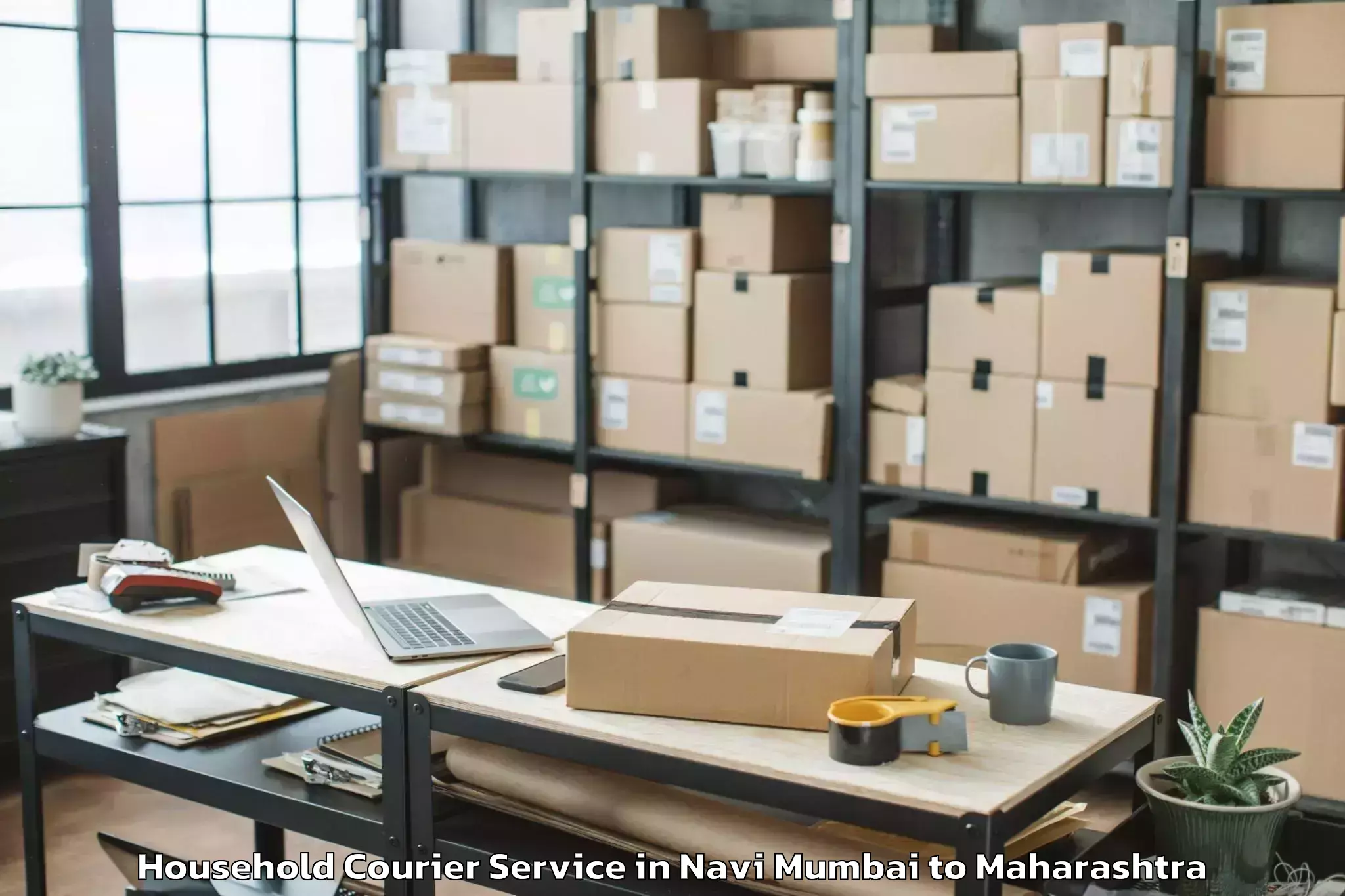 Get Navi Mumbai to Amaravathi Household Courier